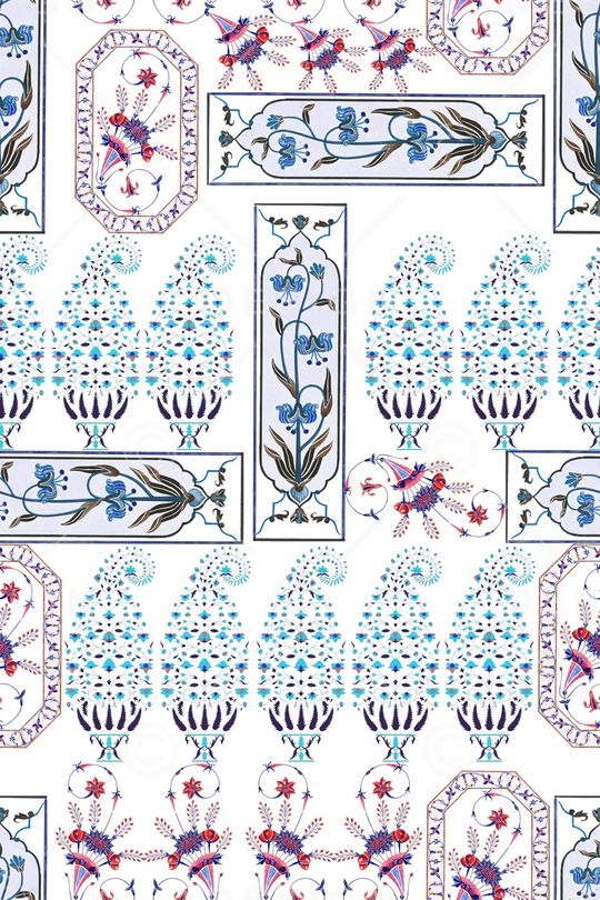 民族花卉印花华亿平台图片