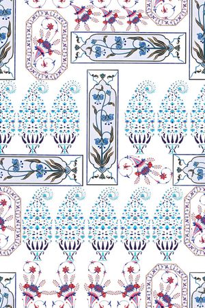 民族花卉印花华亿平台图片