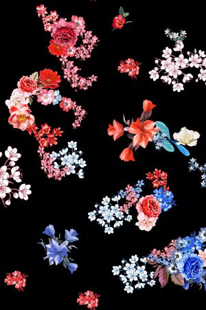 花卉印花华亿平台图片