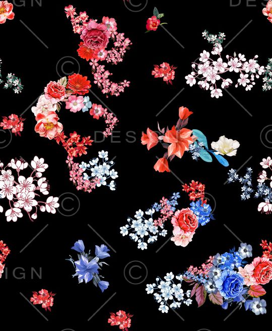 花卉印花华亿平台图片