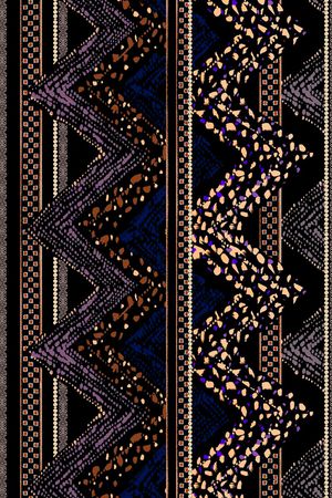 黑底花卉印花华亿平台图片