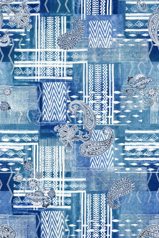 几何花卉印花华亿平台图片