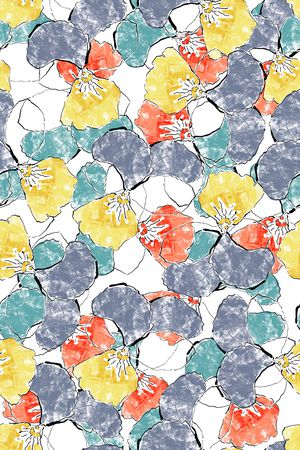 几何花卉印花华亿平台图片