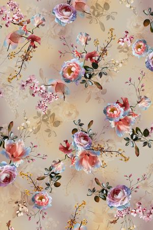 花卉印花华亿平台图片