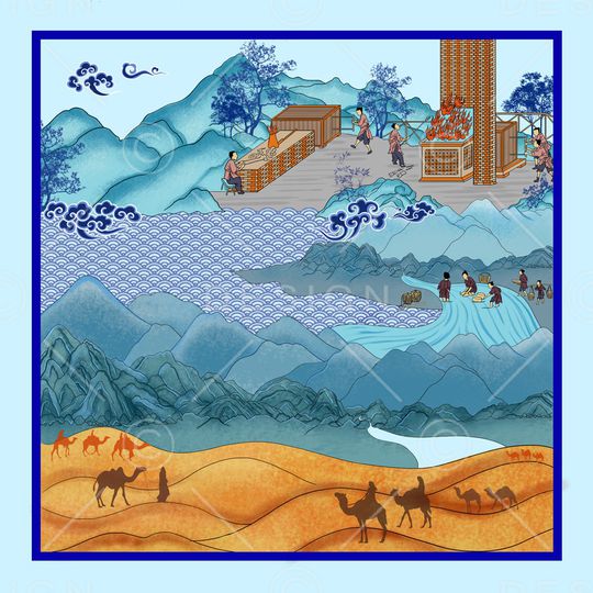 中国风印花华亿平台图片