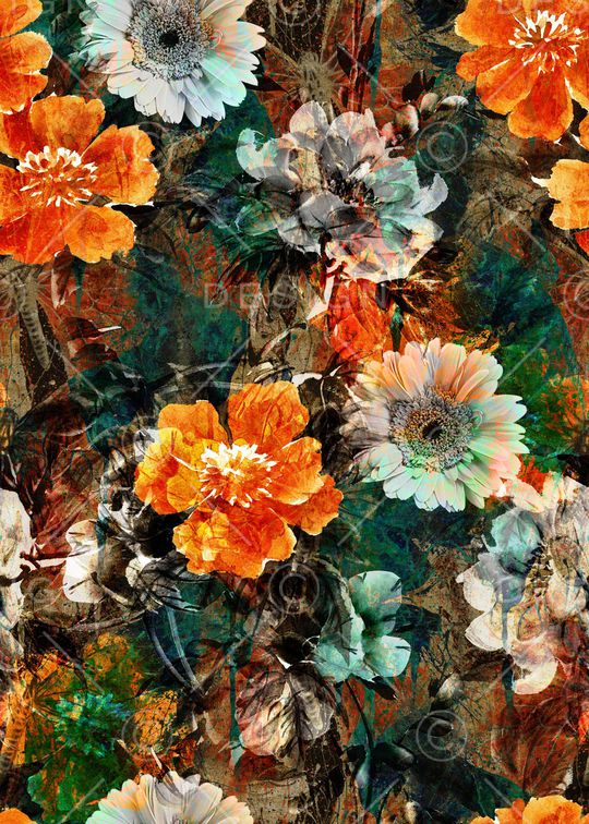 花卉印花华亿平台图片