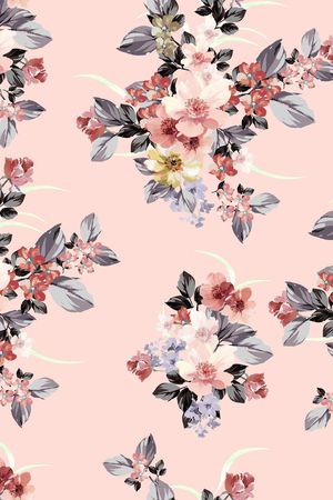 民族花卉印花华亿平台图片