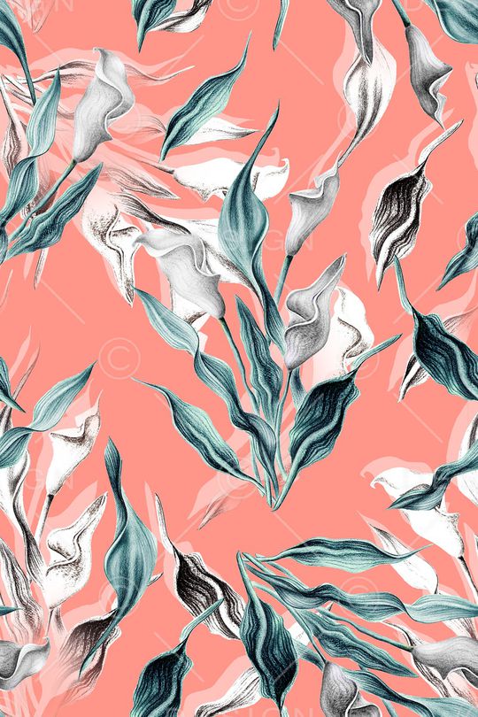 清爽底花卉印花华亿平台图片