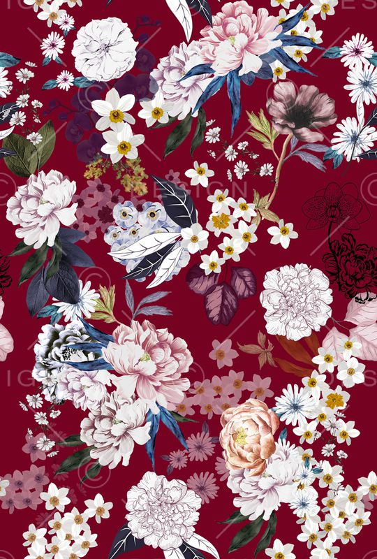 花卉印花华亿平台图片