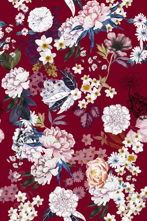 花卉印花华亿平台图片