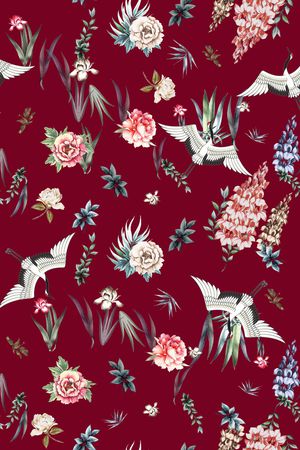 花卉印花华亿平台图片