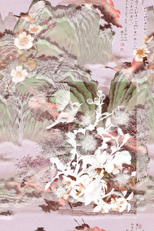 花卉印花华亿平台图片