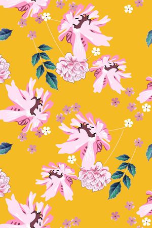 民族花卉印花华亿平台图片