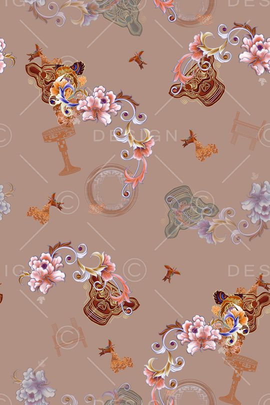 真丝印花华亿平台图片