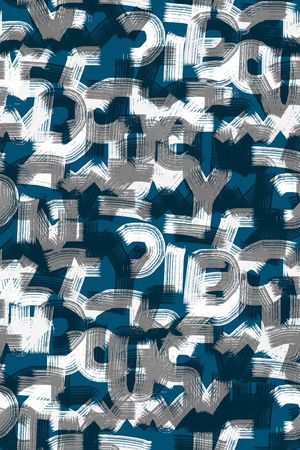 抽象男装印花华亿平台图片