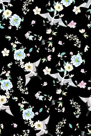 花卉印花华亿平台图片