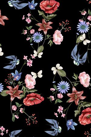 鸟印花华亿平台图片