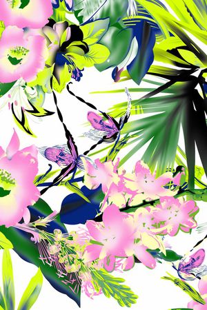 连衣裙印花华亿平台图片