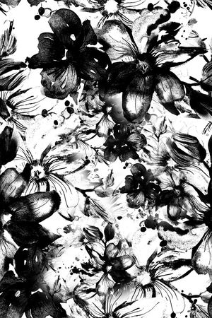 黑白华亿平台印花华亿平台图片