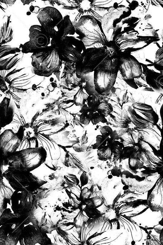 黑白华亿平台印花华亿平台图片