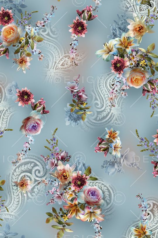 花卉印花华亿平台图片