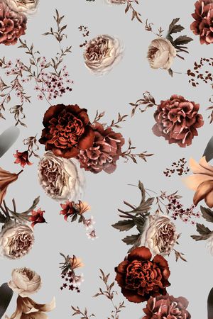 民族花卉印花华亿平台图片