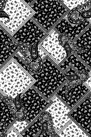 黑底花卉印花华亿平台图片