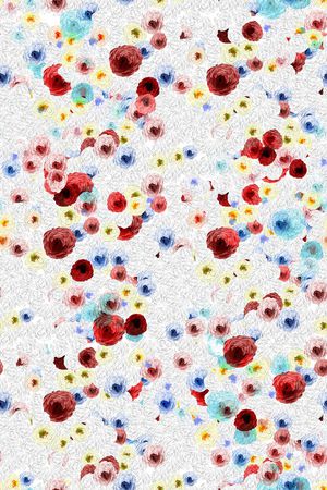 民族花卉印花华亿平台图片