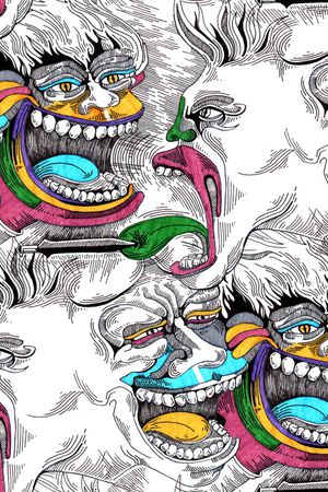 素描印花华亿平台图片