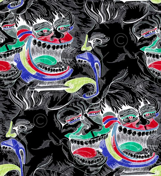 素描印花华亿平台图片