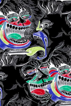 素描印花华亿平台图片