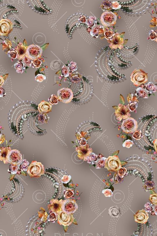 花卉印花华亿平台图片