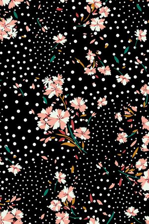 清爽底花卉印花华亿平台图片