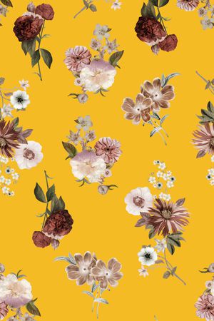 民族花卉印花华亿平台图片