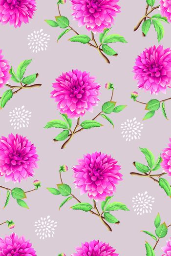 民族花卉印花华亿平台图片