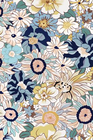 民族花卉印花华亿平台图片