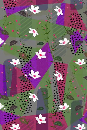 绿植树叶印花华亿平台图片