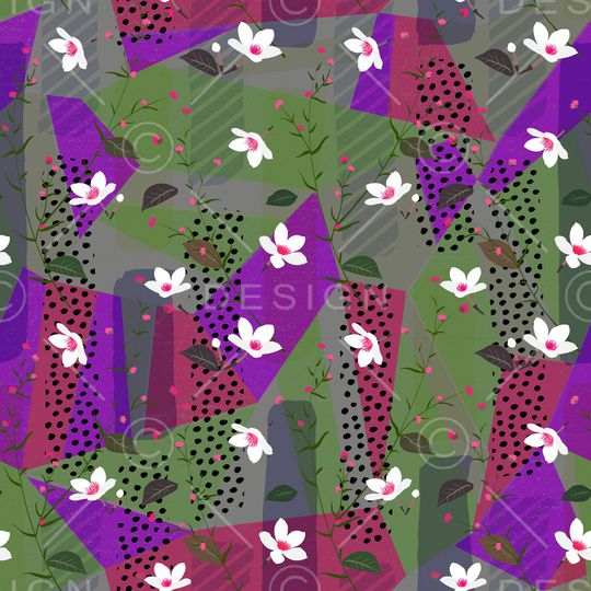 绿植树叶印花华亿平台图片