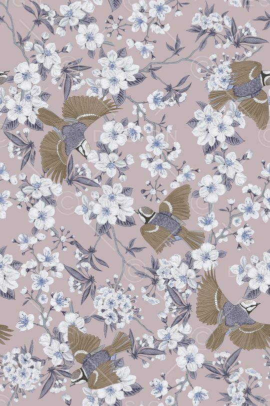 花鸟印花华亿平台图片