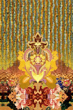 线条印花华亿平台图片