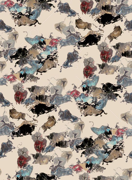 水墨风印花华亿平台图片