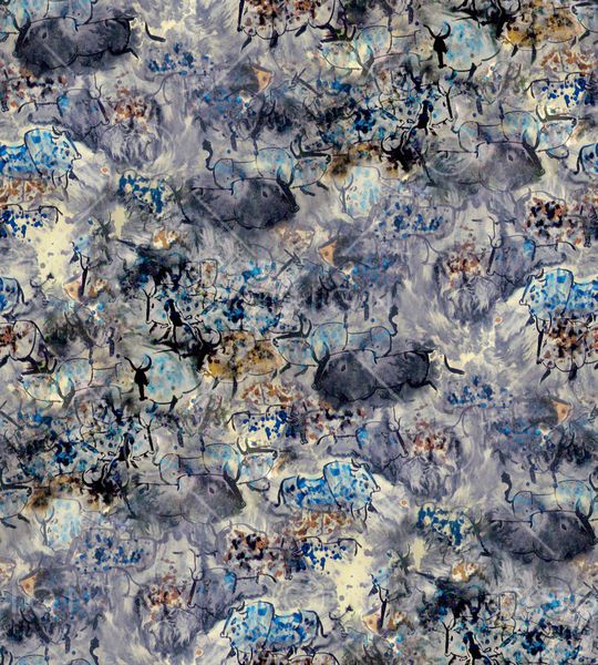 水墨风印花华亿平台图片