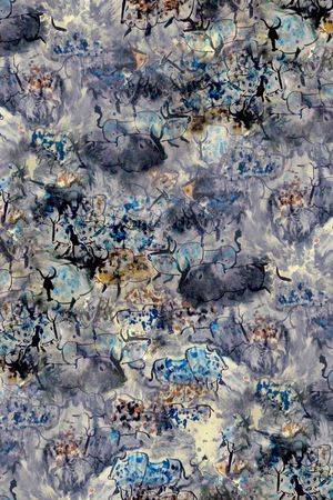 水墨风印花华亿平台图片