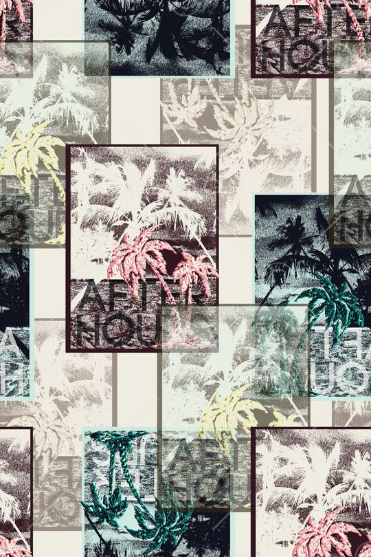 绿植树叶印花华亿平台图片