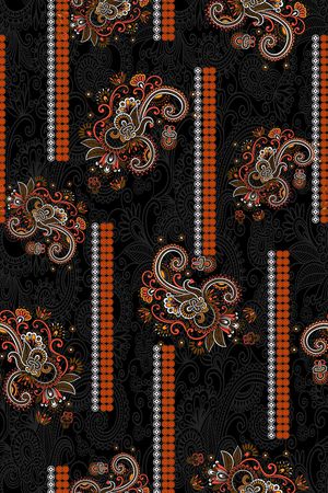 民族花卉印花华亿平台图片