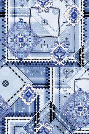 几何印花华亿平台图片