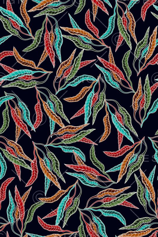 绿植树叶印花华亿平台图片