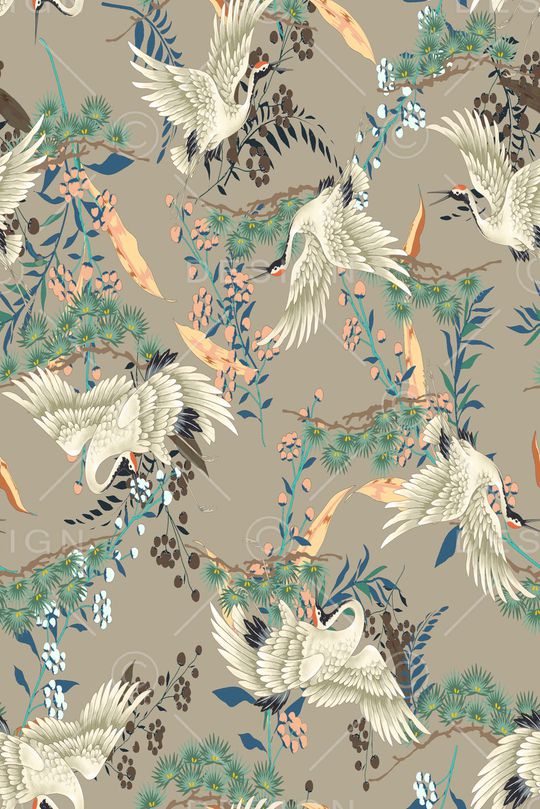 绿植树叶印花华亿平台图片