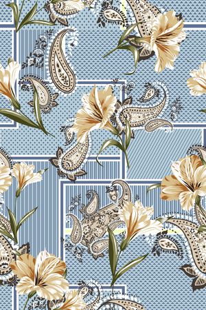 连衣裙印花华亿平台图片