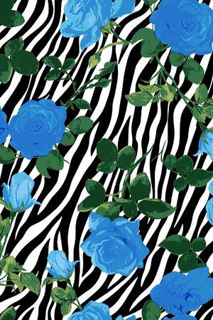 斑马纹印花华亿平台图片